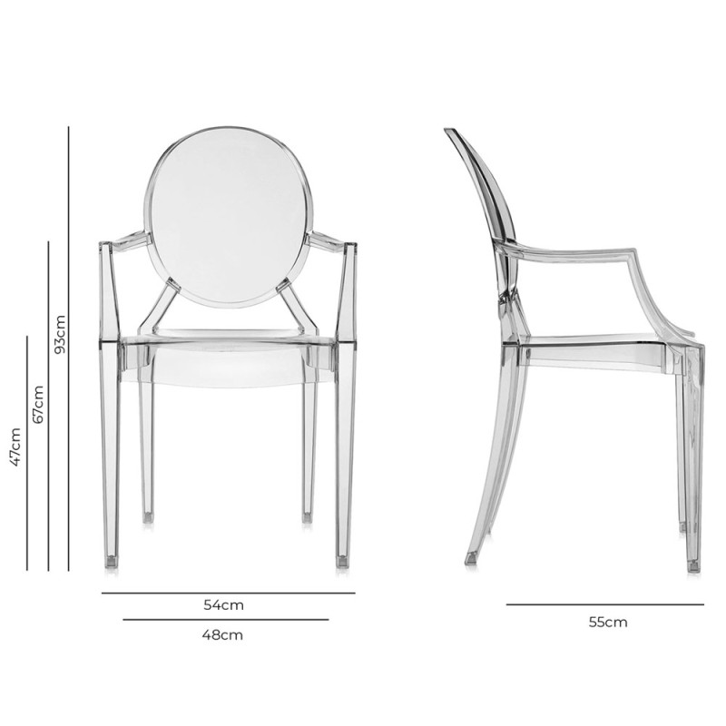 Specification Image for Kartell Louis Ghost Chair