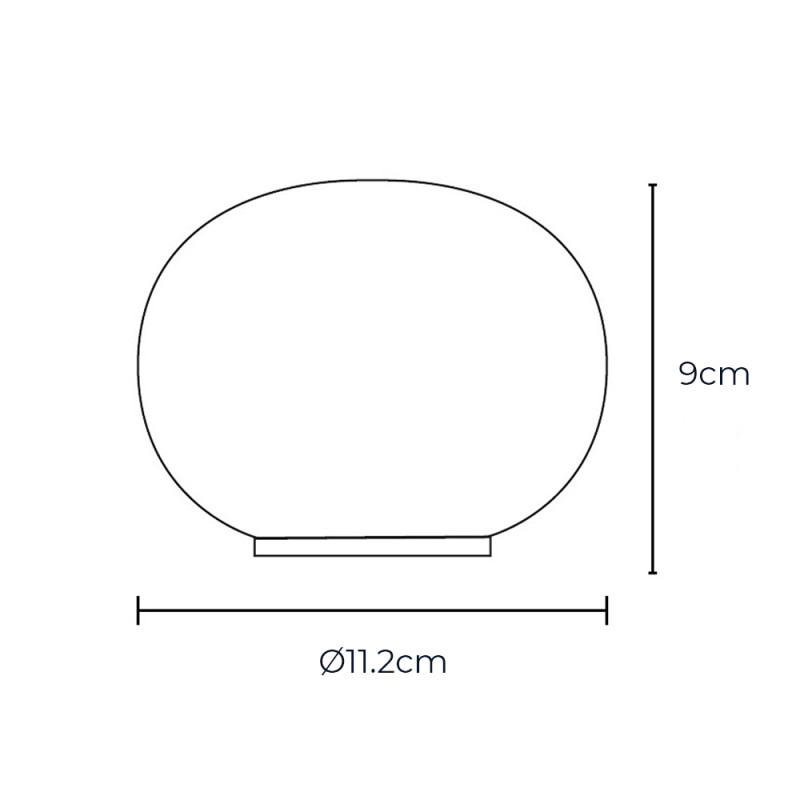 Specification Image for Flos Mini Glo-Ball Table Lamp