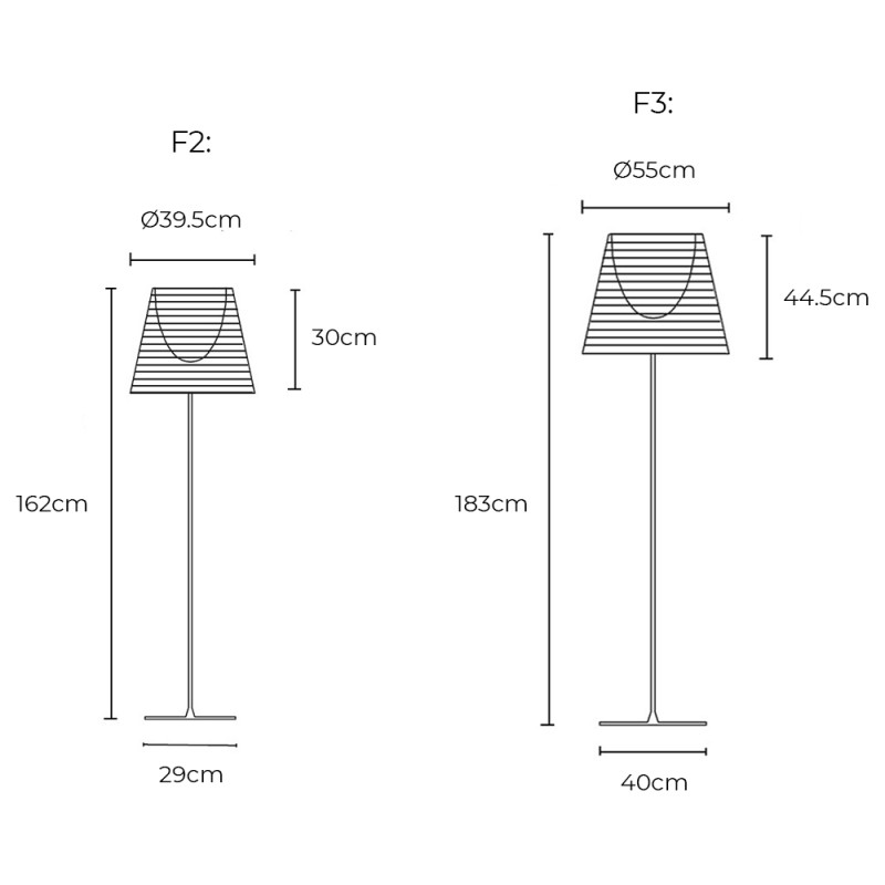 Specification Image for Flos KTribe Floor Lamp