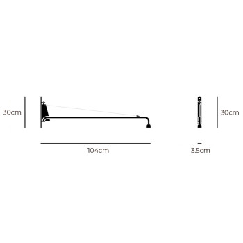 Specification Image for Vitra Petite Potence Wall Light