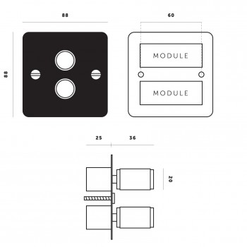 Specification image for Buster and Punch 2G Dimmer Switch