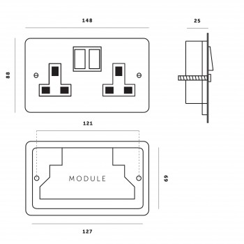Specification image for Buster + Punch 2G Socket