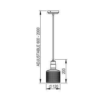 Specification Image for Bert Frank Riddle Pendant Light