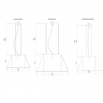 Specification image for BuzziSpace BuzziShade Pendant