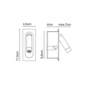 Marset Ledtube Mini LED Wall Light Specification 