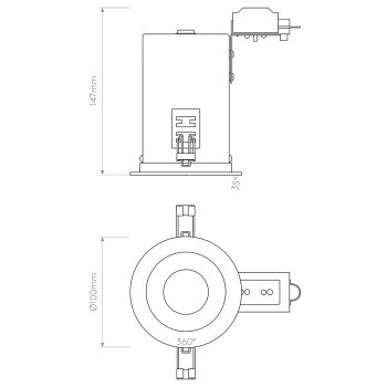 Specification Image for Astro Taro Round Adjustable Fire-Rated Recessed Light