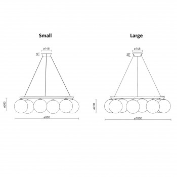 Specification image for Nuura Miira Circular Pendant