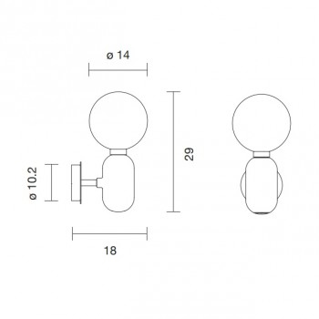 Parachilna Aballs A Wall Light Specification 