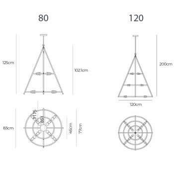 Specification Image for Artemide El Poris Chandelier