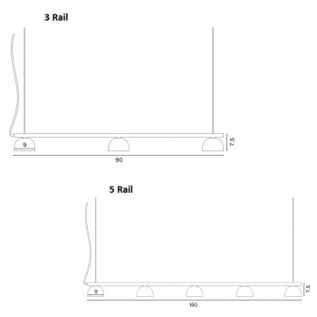 Specification Image for Northern Blush Rail LED Pendant Light