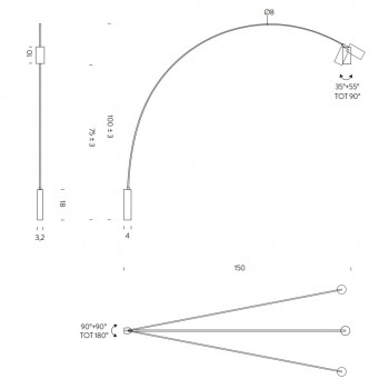 Nemo Lighting Fox LED Wall Light Specification