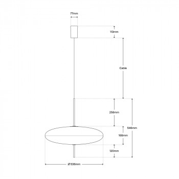 Specification image for Astep Model 2065 Pendant