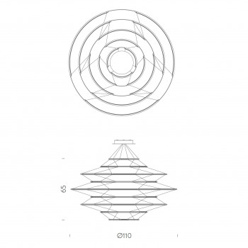 Specification image for Nemo Lighting Drop LED Suspension