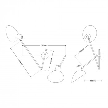 Specification image for Astep VV Cinquanta Twin Wall Light