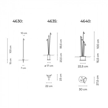 Vibia Brisa 4635 LED Outdoor Floor Lamp Specification 