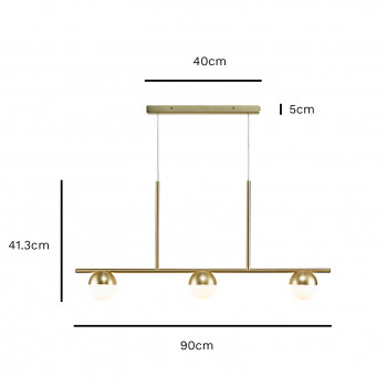 Specification image for Nordlux Contina 3-Spot Pendant Light