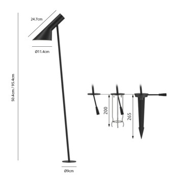 Specification Image for AJ LED Garden Bollard