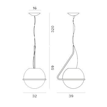 Speciication Image for Foscarini Tonda Pendant