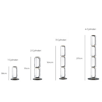 Specification Image for Flos Noctambule High Cylinder LED Floor Lamp