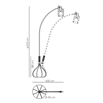 Specification Image for Axolight Bul-bo Floor Lamp