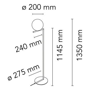 Specification Image for Flos IC 10-Year Anniversary Floor Lamp