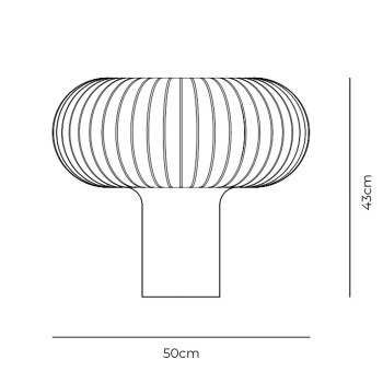 Specification Image for Kartell Teresa Table Lamp