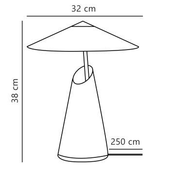 Specification Image for Design For The People Taido Table Lamp