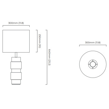 Specification Image for CTO Lighting Ring Table Lamp