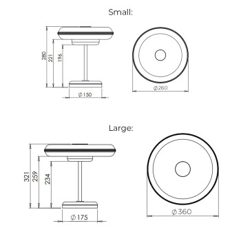 Specification Image for Bert Frank Beran LED Table Lamp