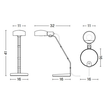Specification Image for HAY Cupola Desk Lamp