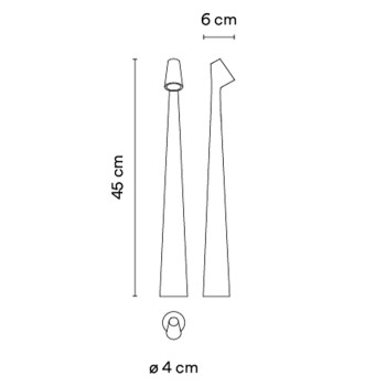 Specification Image for Vibia Africa LED Portable Table Lamp