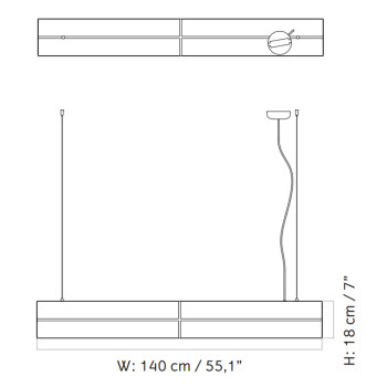 Specification Image for Audo Copenhagen Hashira Linear Suspension
