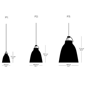 Specification Image for Fritz Hansen Caravaggio Matt Pendant