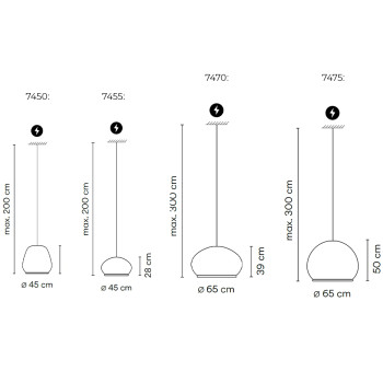 Specification Image for Vibia Knit LED Pendant