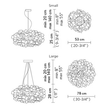 Specification Image for Slamp Clizia Mama Non Mama Suspension