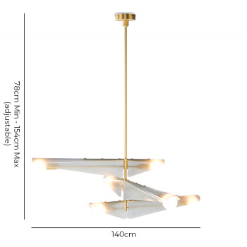 Specification Image for Tala Sycamore Chandelier 3 Tier