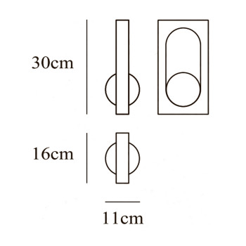 Specification Image for Lee Broom Mythos Wall Light