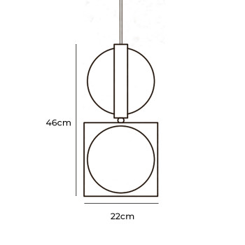 Specification Image for Lee Broom Solstice Duo Pendant