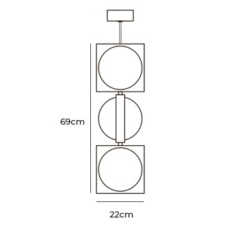 Specification Image for Lee Broom Solstice Trio Pendant