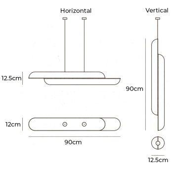 Specification Image for Lee Broom Gemini Suspension