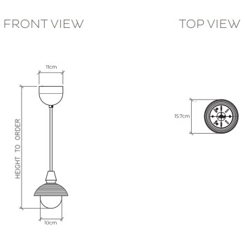 Specification Image for Bert Frank Eos Pendant Single