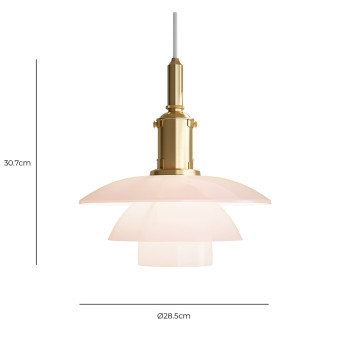 Specification Image for Louis Poulsen PH 3 3 Pale Rose Pendant