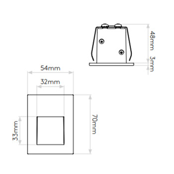 Specification Image for Astro Borgo 54 LED Recessed Light