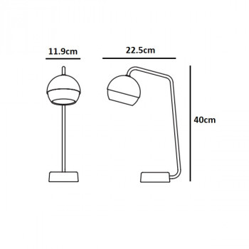 Specification Image for Mater Ray Table Lamp
