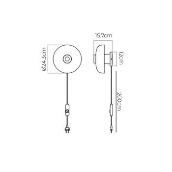 Specification Image for Audo Copenhagen Reverse Wall Light