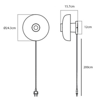Specification Image for Audo Copenhagen Reverse Wall Light