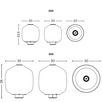 Specification Image for HAY Buoy Table Lamp
