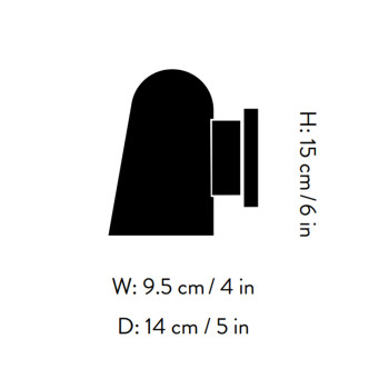 Specification Image for &Tradition Solid Outdoor Wall Light