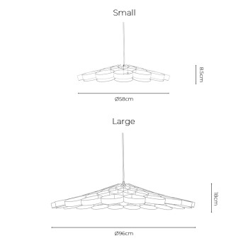 Specification Image for Tom Raffield Arame Pendant