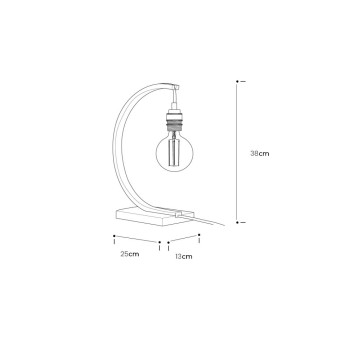 Specification Image for Tom Raffield Hanter Table Lamp